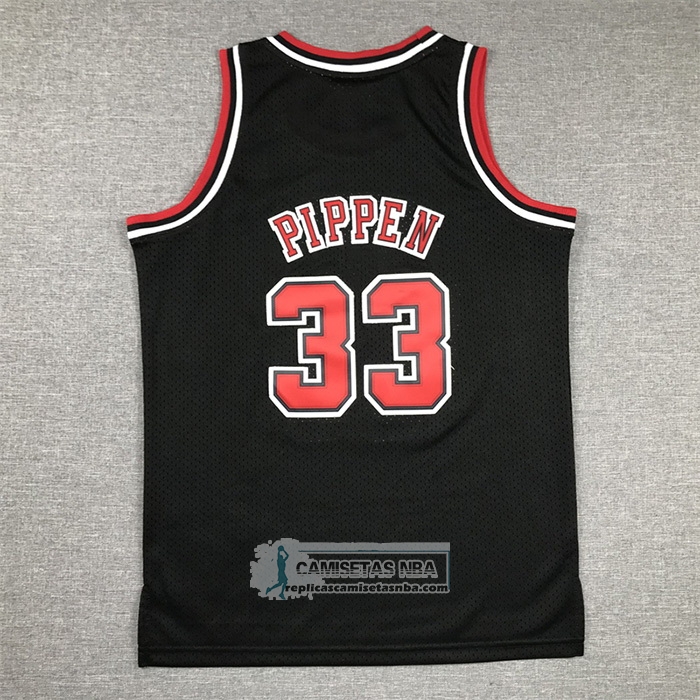 Camiseta Nino Chicago Bulls Scottie Pippen NO 33 Mitchell & Ness 1997-98 Negro